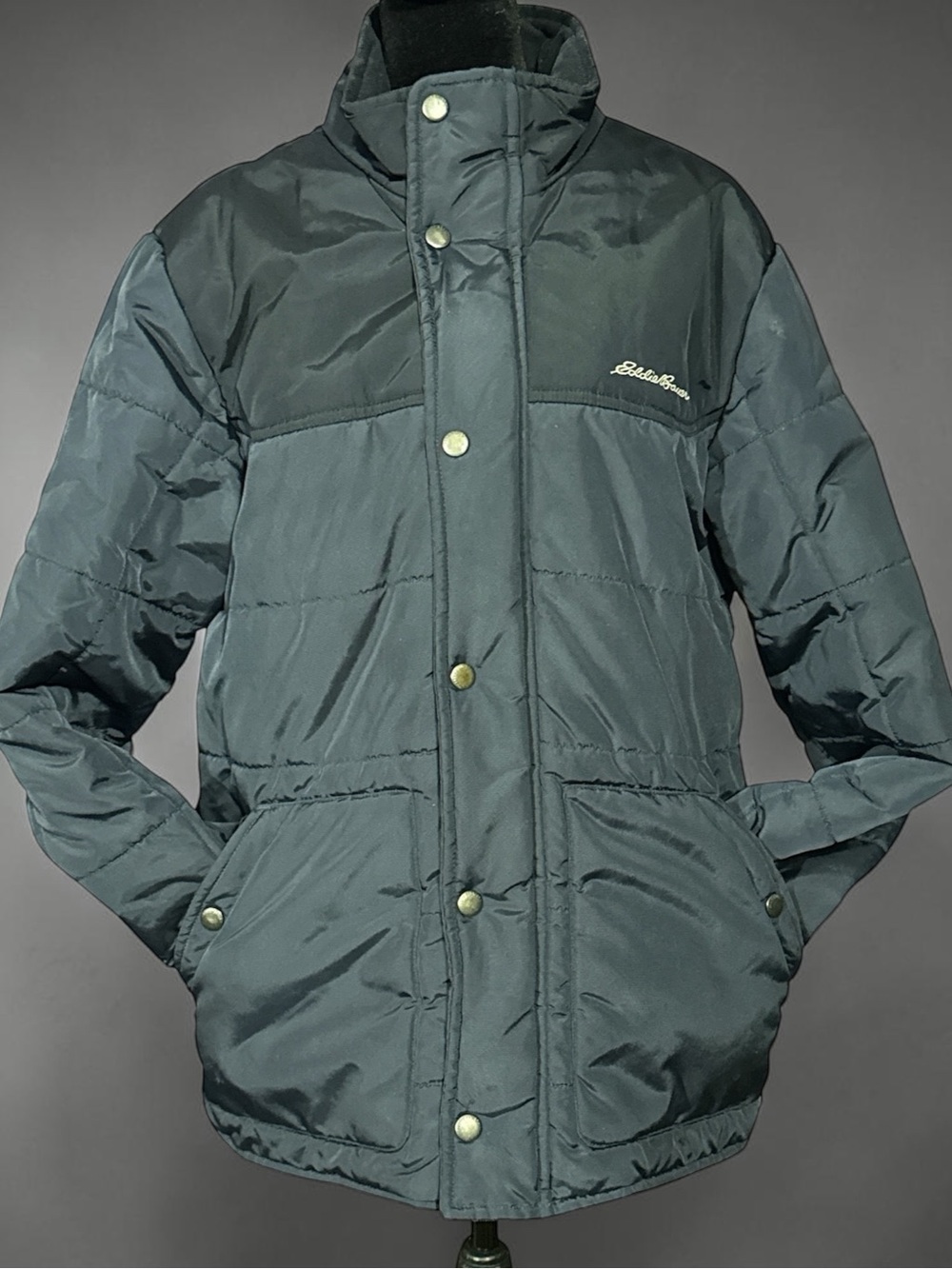 Eddie Bauer Quilted Puffer Jacket - Dark Blue